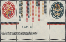 * Deutsches Reich - Zusammendrucke: 1928/1934, Lot Von Drei Zusammendrucken Mit HAN: MiNr. KZ 10, KZ 1 - Zusammendrucke
