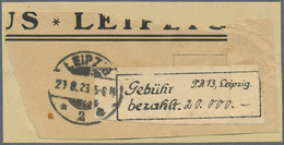 Brfst/Br Deutsches Reich - Lokalausgaben 1918/23: 1923, Partie Mit Belegen, Briefstücken Und Marken, Dabei 2 - Lettres & Documents