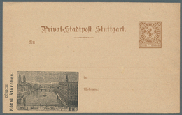 GA Deutsches Reich - Privatpost (Stadtpost): STUTTGART, 1888/1997 (ca.): Sammlung 24 Versch. Ganzsachen - Private & Lokale Post