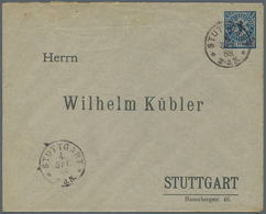 GA Deutsches Reich - Privatpost (Stadtpost): Stuttgart, Privat Stadtpost, 1888, Bestand Von 285 Ganzsac - Posta Privata & Locale