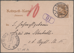 GA Deutsches Reich - Ganzsachen: 1878/1918, ROHRPOST-BERLIN: Partie Von 14 Ganzsachenkarten Gebraucht, - Sonstige & Ohne Zuordnung