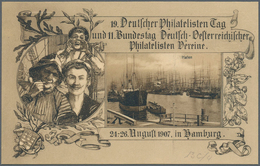 GA Deutsches Reich - Privatganzsachen: 1907, "19. Dt. Philatelisten-Tag U. 11. Bundestag Hamburg", 12 K - Autres & Non Classés