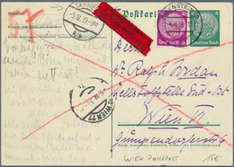 GA/Br Deutsches Reich - Besonderheiten: 1887/1961, ROHRPOST-BERLIN: 9 Belege Mit Ganzsachenkarte P18 Mit Z - Other & Unclassified
