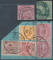 O/Brfst/GA/ Deutsche Auslandspostämter + Kolonien: 1888/1918 (ca.),Kleine Aber Feine Sammlung Briefstücke, 16 Ga - Altri & Non Classificati