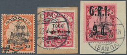 **/*/O Deutsche Auslandspostämter + Kolonien: 1914, 8 Alte Auktionslose, Davon 6-mal Togo Britische Und Fra - Other & Unclassified