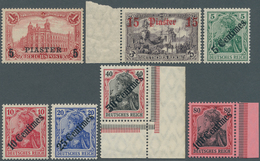 **/* Deutsche Post In Der Türkei: 1903/1908, Kleines Los Mit Besseren Postfr. Marken, Dabei Mi.Nr.20 II U - Deutsche Post In Der Türkei