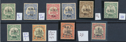 */** Deutsch-Neuguinea - Britische Besetzung: 1914, Mint Lot Of Ten Stamps Incl. Varieties, Inventory Enc - Duits-Nieuw-Guinea