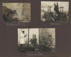 Deutsche Besetzung I. WK: Besonderheiten:  1914/1918: Fotoalbum 1. Weltkrieg, 207 Fotos Eingeklebt U - Occupazione 1914 – 18