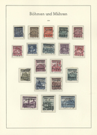 O/Br/GA Deutsche Besetzung II. WK: 1933/1945, Gestempelte Sammlung BÖHMEN+MÄHREN/GENERALGOUVERNEMENT Augensc - Occupation 1938-45