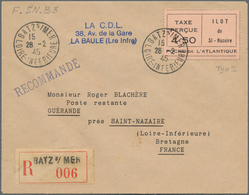 Br Dt. Besetzung II WK - Frankreich - St. Nazaire: 1945, 18 Einschreibbriefe Alle Von Bzw. An Die "Cent - Besetzungen 1938-45