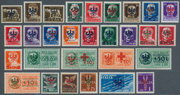 */** Dt. Besetzung II WK - Laibach: 1944 - 1945, Augenscheinlich Komplette Postfrische Sammlung Der Aufdr - Besetzungen 1938-45