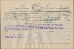Br Dt. Besetzung II WK - Serbien: 1940/1944, Partie Von Schätzungsweise Ca. 250 TELEGRAMMEN Mit Interes - Besetzungen 1938-45