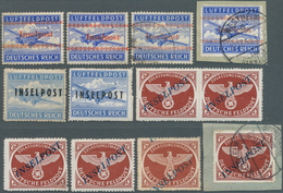 O/*/** Feldpostmarken: 1944, Inselpost: Kreta 4 Exemplare, Rhodos Blau 2 Exemplare Und Rhodos Agramer Aufdr - Autres & Non Classés