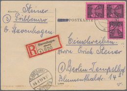 Br/**/O Sowjetische Zone - Mecklenburg-Vorpommern: 1945/1946, Dauerserien Einzel- Und Mehrfachfrankaturen: S - Other & Unclassified