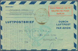 GA Berlin - Ganzsachen: 1948/1959. Sammlung Von 33 Postkarten Und Luftpostfaltbriefen, Gebraucht Oder U - Autres & Non Classés