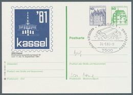 GA Berlin - Ganzsachen: 1982, Amtliche Bildpostkarte Mit Seltenem Beidruck Eines 10 Pf-Wertstempels Auf - Autres & Non Classés