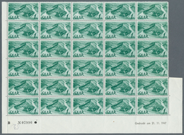** Saarland (1947/56): 1947, Neuauflage Mit Kopfstehendem Überdruck Im 20ger Bogenteil Vom Unterrand Po - Unused Stamps