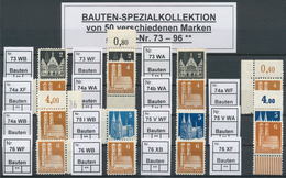 **/O Bizone: 1948/1952, Freimarken Bautenserie Spezialsammlung Mit Zahlreichen Verschiedenen Zähnungsvari - Andere & Zonder Classificatie