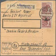 Br Bizone: 1948/52, Paketkartenposten Bauten I Mit über 1000 Paketkarten, Dabei Viele Seltene EF, MeF, - Sonstige & Ohne Zuordnung