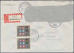 Br Bundesrepublik Und Berlin - Postkrieg: 1953/1986, 36 Postkriegsbelege Mit Geschwärzten Marken Bzw. Z - Autres & Non Classés