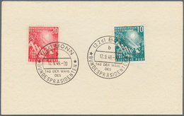 Brfst Bundesrepublik Deutschland: 1949, Bundestag (MiNr. 111/12), Lot Von Sieben Serien Je Auf Blanko-Kart - Altri & Non Classificati