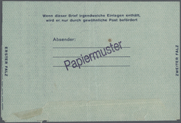 GA Bundesrepublik - Ganzsachen: 1948/1951. Einmalige LF-Studiengruppe Mit Essays, Druckproben, Papiermu - Autres & Non Classés