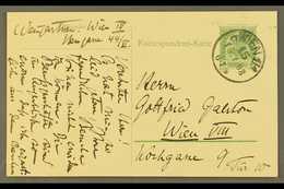 FAMOUS COMPOSER & CONDUCTOR - FELIX VON WEINGARTNER 1908 (January) Austrian 5h Postal Card Postmarked And Sent Within Vi - Sonstige & Ohne Zuordnung