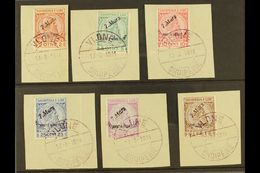 1914 Arrival Of Prince William Overprints Complete Set (Michel 35/40, SG 33/38), Superb Used On Pieces Tied By Mostly Fu - Albania