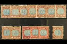 VICTORIA 1890-94 Postage Due Set, SG D1/10, Plus Shade Changes Of ½d, 1d And 2d, Fresh Mint. (13) For More Images, Pleas - Otros & Sin Clasificación