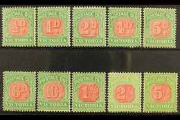 VICTORIA 1895-96 Postage Due Set, SG D11/20, Fine Mint. (10) For More Images, Please Visit Http://www.sandafayre.com/ite - Sonstige & Ohne Zuordnung