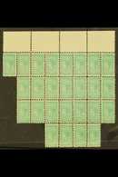 VICTORIA 1901-10 ½d Blue-green, Die I, Wmk Sideways, SG 384, Never Hinged Mint Irregular Block Of 26 From Top Margin. Fo - Andere & Zonder Classificatie