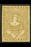 VICTORIA 2d Brown "Half Length" PROOF Imperf, 4 Clear Margins, Unused & Without Gum On Unwatermarked Paper For More Imag - Altri & Non Classificati