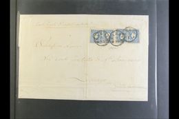 LOMBARDY-VENETIA 1859 Entire Addressed To Legnano, Bearing 1858-62 15s Blue (x4) Type II Stamps (Michel 11 II) Tied By " - Andere & Zonder Classificatie