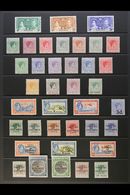 1937-49 COMPLETE MINT COLLECTION Presented On A Pair Of Stock Pages, A Complete "basic" Run From Coronation To UPU, SG 1 - Andere & Zonder Classificatie