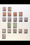 1885-1945 USED COLLECTION In Hingeless Mounts On Leaves, Inc 1888 Set To 2s, 1891 1d Opt, 1891-1904 Set, 1888 1d On 1d & - Otros & Sin Clasificación