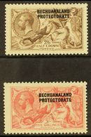 1913-24 2s6d Chocolate-brown, And 5s Rose-carmine Seahorses, Bradbury Printings, SG 88/89, Fine Mint. (2 Stamps)  For Mo - Autres & Non Classés