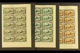 1935 Exhibition - Mail-diligence Complete Set (Michel 402/04, SG 683/85, COB 407/09), Never Hinged Mint SHEETLETS Of 10, - Autres & Non Classés