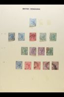 1865-1951 FINE USED COLLECTION On Leaves, Inc 1865 1d, 1872-79 Perf 12½ 1d (x2), 6d & 1s (x2) And Perf 14 To 1s (x2) Sha - Honduras Britannico (...-1970)