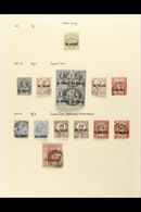 1885-1921 MINT & USED COLLECTION On Leaves, Inc 1902-05 To 12pi On 2s6d Used, 1921 To 90pi On 5s Used, 1921 Mint Set To  - Brits-Levant