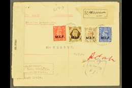M.E.F. 1944 (May) Registered Censored Airmail Cover To Aden, Bearing 1943 1d, 2½d, 5d And 1s Tied Asmara Italian Type Cd - Africa Orientale Italiana
