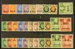 SOMALIA 1943-50 COMPLETE MINT COLLECTION Presented On A Stock Card. Includes All Three Issued Sets, SG S1/S31, Very Fine - Africa Oriental Italiana