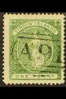 1878 1d Green, Watermark Upright, SG 22b, Fine Used With Upright A91 Cancel. For More Images, Please Visit Http://www.sa - British Virgin Islands