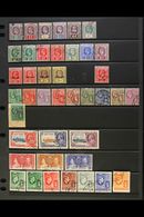 1904-1952 FINE USED COLLECTION On Stock Pages, ALL DIFFERENT, Inc 1913-19 Set To 2½d & 6d, 1916-19 3d "War Tax" Opts (x2 - British Virgin Islands