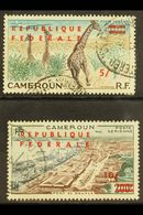 1961 5s On 100f & 10s On 200f Air "Republique Federale" Overprints SMALL NUMERALS Varieties, Yvert 49a/50a, Fine Used. ( - Sonstige & Ohne Zuordnung