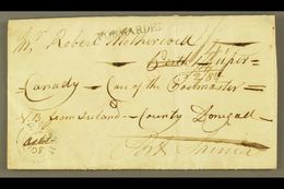 1838 Entire From County Donegall, Ireland, Addressed To Perth, Upper Canada, Forwarded To Port Sarnia, Bearing Two Weak  - Autres & Non Classés