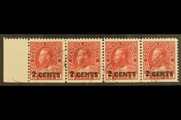 1926 2c On 3c Carmine Surcharge, SG 264, Fine/very Fine Used Horizontal Marginal STRIP Of 4, Very Fresh & Scarce. (4 Sta - Andere & Zonder Classificatie