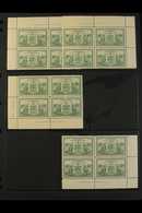 SPECIAL DELIVERY 1946 10c Green, PLATE BLOCKS Of FOUR / ALL FOUR CORNERS Of The Sheet, SG S15, Top Blocks Hinged Once, L - Andere & Zonder Classificatie