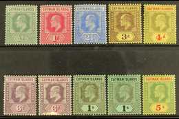 1907-09 KEVII Set To 5s, SG 25/33, Including 6d Both Listed Shades And 1s Both Watermarks, Fine Mint. (10 Stamps) For Mo - Kaimaninseln