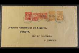 SCADTA - UNLISTED VARIETY ON COVER 1925 Cover From England Addressed To Bogota, Bearing Colombia 1c & 20c Paying Interna - Colombie