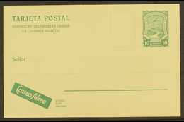 SCADTA 1923 10c Green On Amber Postal Stationery Postal Card, H&G 1, Very Fine Mint, Scarce. For More Images, Please Vis - Colombie